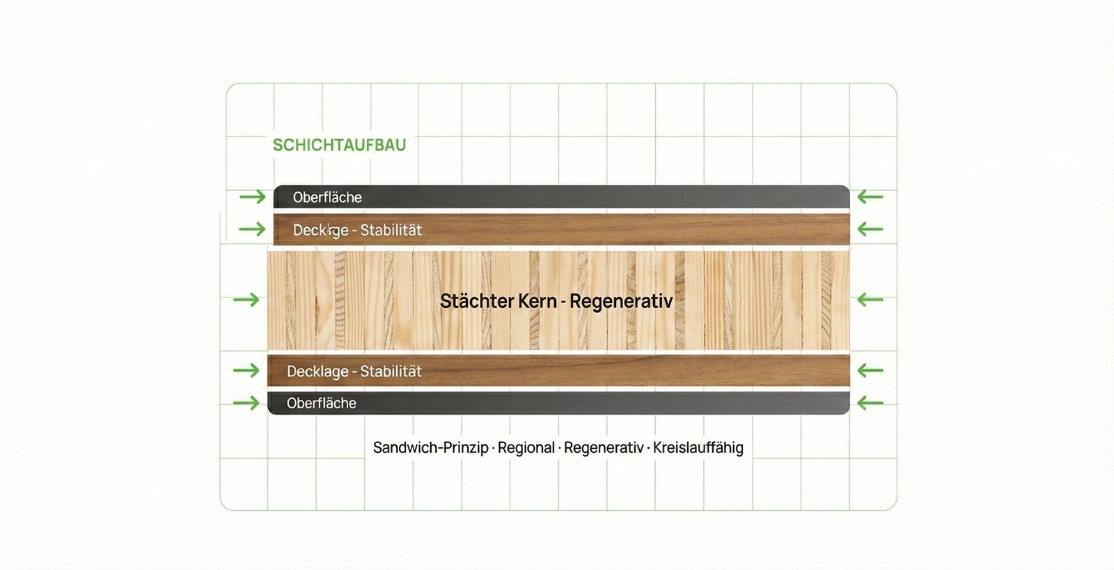 CABITREE CORE Sandwich-Aufbau